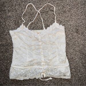 Hollister White Lace Camisole